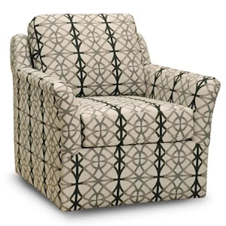 Swivel Chair with Flared Arms